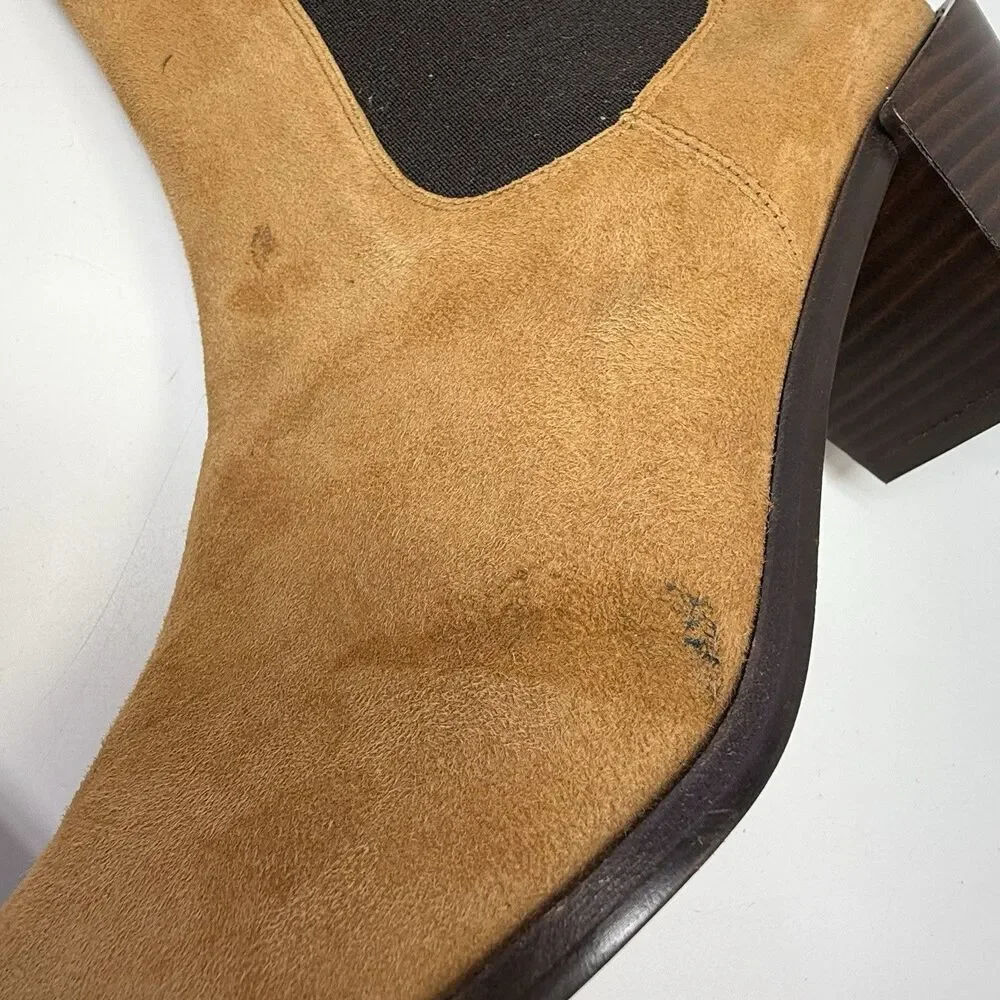 Frame Le Lexington Chelsea Boot Whisky Suede Sz 41/US 10 New